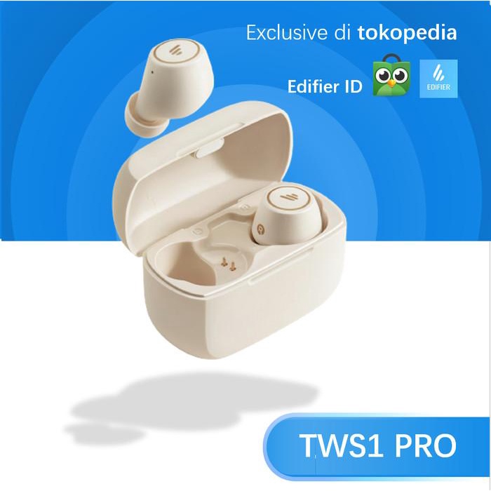 Edifier TWS1 Pro Earbuds Wireless Earphone APTX - White PUTIH
