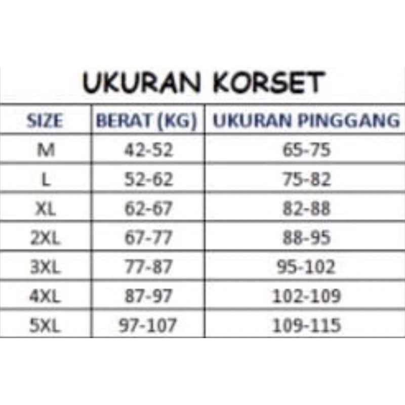 KORSET PEMBENTUK TUBUH DAN PINGGANG / PERAMPING TUBUH