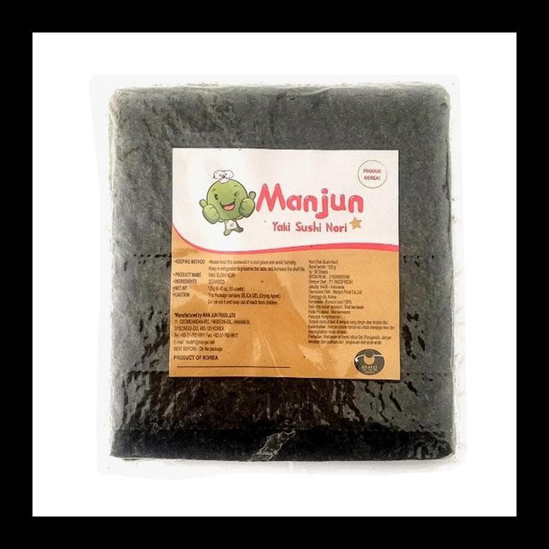 

BEST SELLER! SUSHI NORI MANJUN SEAWEED RUMPUT LAUT 50 SHEETS/LEMBAR KIM FULL SIZE MURAH