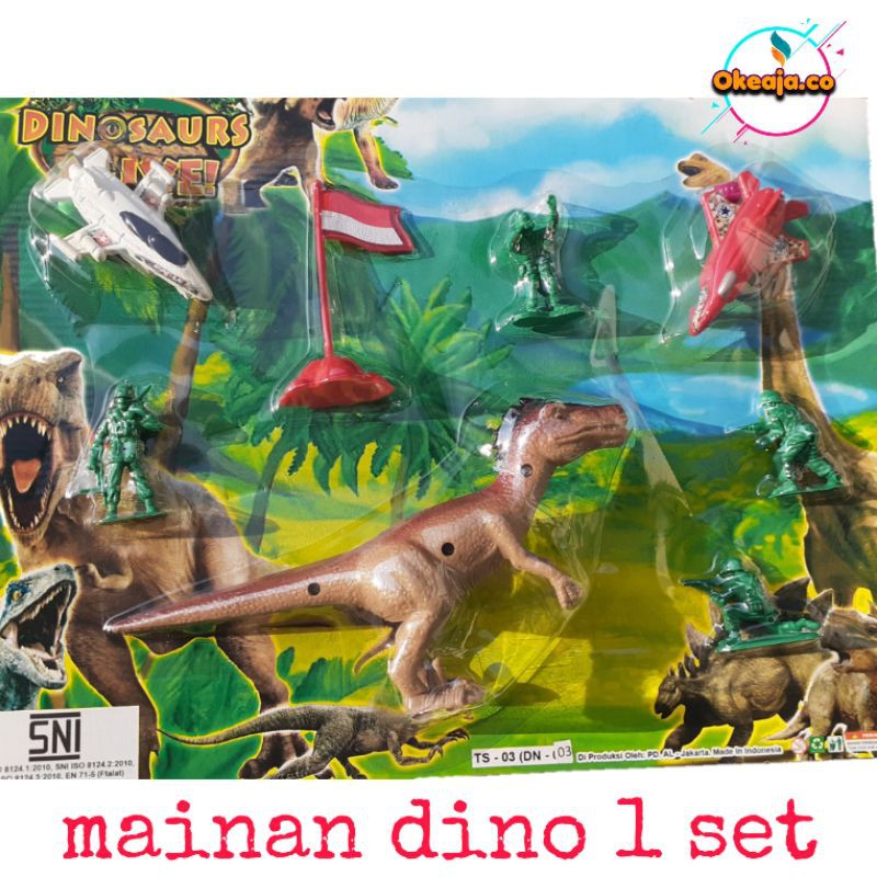 mainan anak 1 set dinosaurus