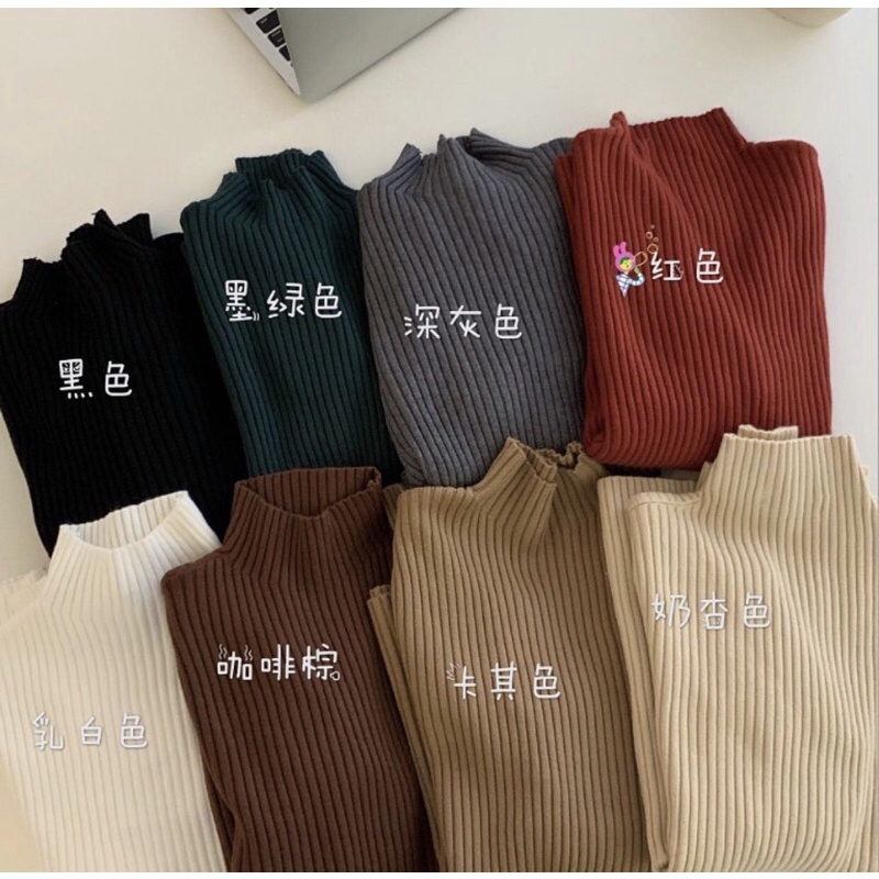 [IMPORT] Baju Wanita Lengan Panjang | Turtleneck Atasan Wanita | Atasan Hijab | A3