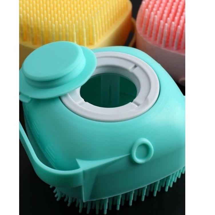 Sikat Mandi Dispenser Silicone - Shower Brush - Sikat Silicone Lembut - Sikat Mandi Serbaguna