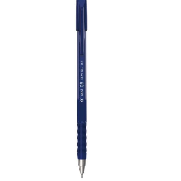 

♘ Deli Ballpoint / Pulpen Warna Hitam/Biru 0.5mm Penulisan Halus EQ8 - Hitam ♂