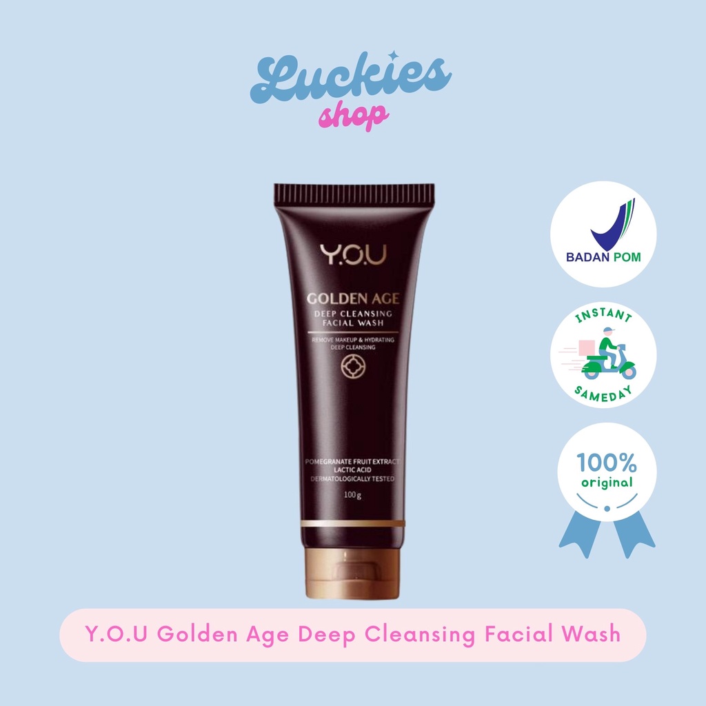 Official Distributor YOU Golden Age Deep Cleansing Facial Wash Sabun Cuci Muka YOU Sabun Muka YOU