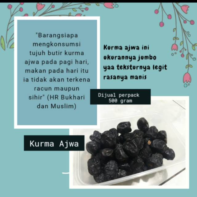 

Kurma ajwa super jumbo 500 mg