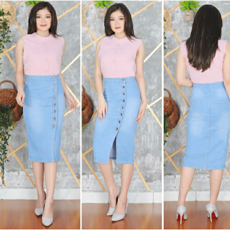 Rok Wanita/Rok Jeans/Rok Levis/Rok 7/8/Rok Span