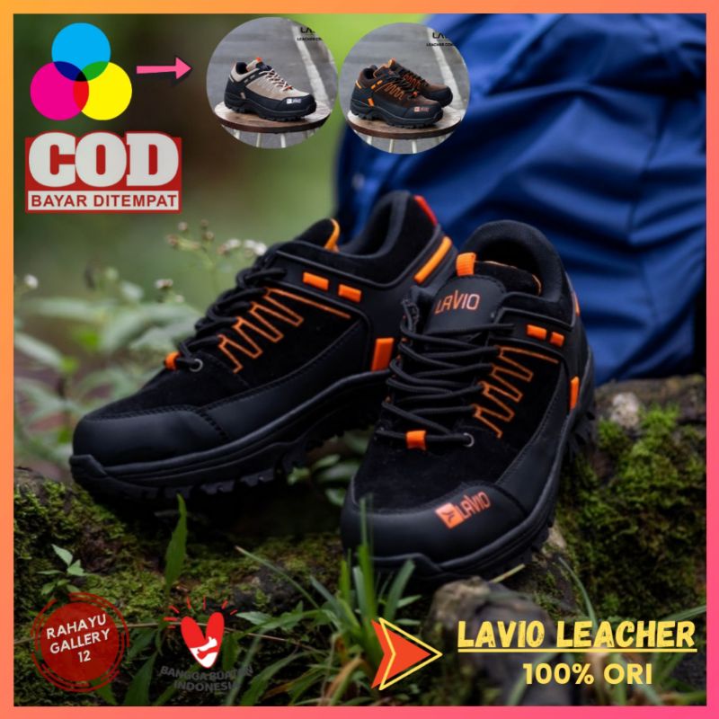 Sepatu Safety Proyek Kerja Ujung Besi Pria Original Lavio Leacher Pabrik Industri