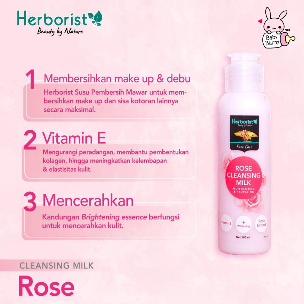 ❤ BELIA ❤ HERBORIST Rose Water &amp; Cleansing Milk | Sleeping Mask | Facial Wash | air mawar herborist