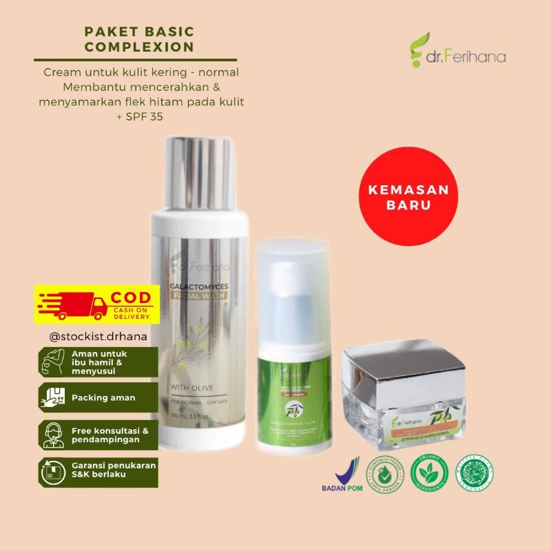 dr Ferihana Cosmetics Paket Basic Flek Hitam Melasma Premium Translucent Complexion Pencerah Pemutih