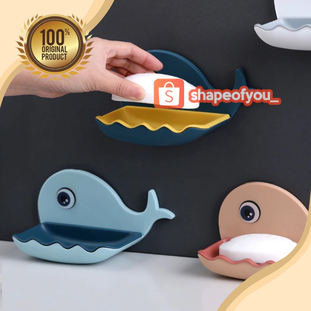 Tempat Sabun Batang Model Ikan Paus Lucu Soap Holder Kamar Mandi