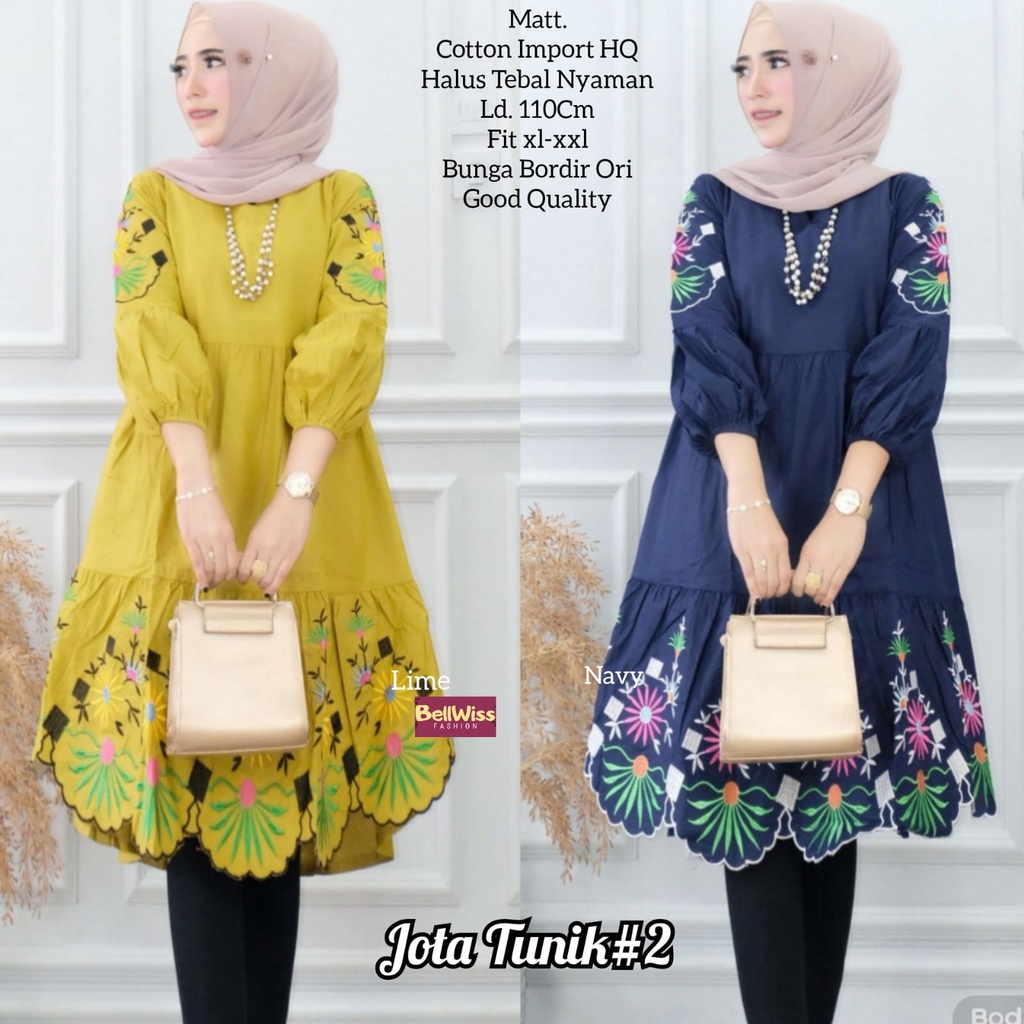 JOTA TUNIK / 19.7 / BAHAN KATUN PREMIUM / LD 110 CM / ALLSIZE FIT XL-XXL / BLOUSE / BELLWIS