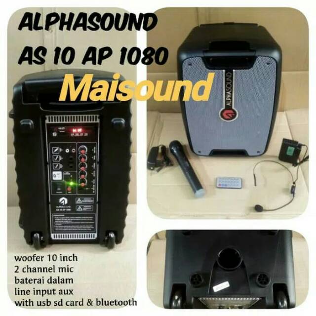 Portable Speaker 10 Inch ALPHASOUND AS 10 AP 1080