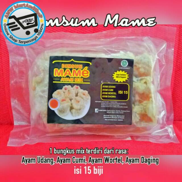 

Dimsum Mame ayam Mix (isi 15 biji)