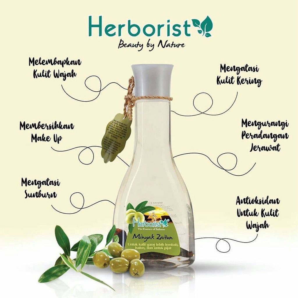 `ღ´ PHINKL `ღ´ 𝕙𝕖𝕣𝕓𝕠𝕣𝕚𝕤𝕥 Herborist minyak zaitun pelembut kulit dari ekstrak olive pelembab