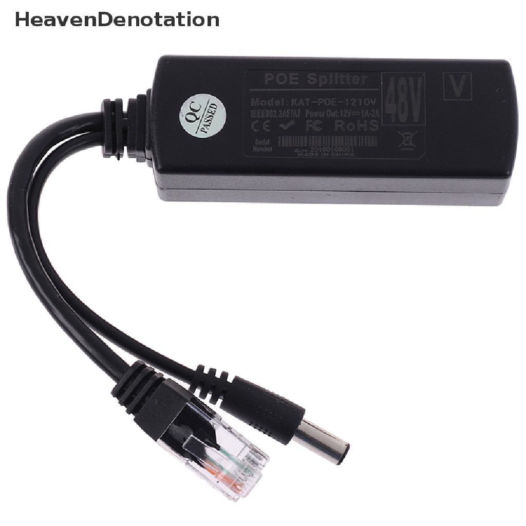 (Heavendenotation) Splitter Power Over Ethernet 48v Ke 12v 2.4a Ieee802.3