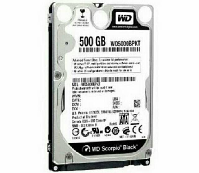 Harddisk 2.5 inch WD 500GB Internal Notebookñ