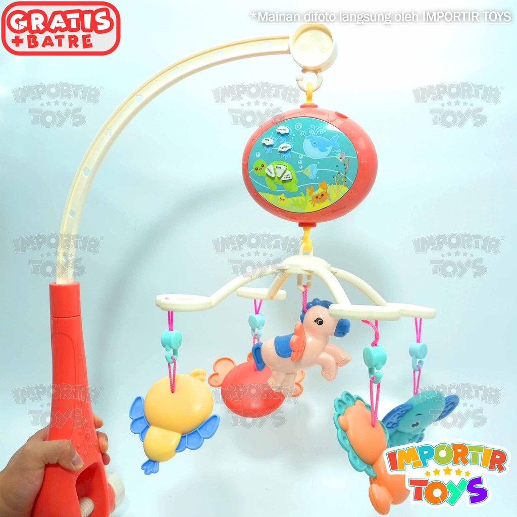 Mainan Bayi Music Box BATRE Baby Playgym KERINCINGAN HAPPY BED BELL