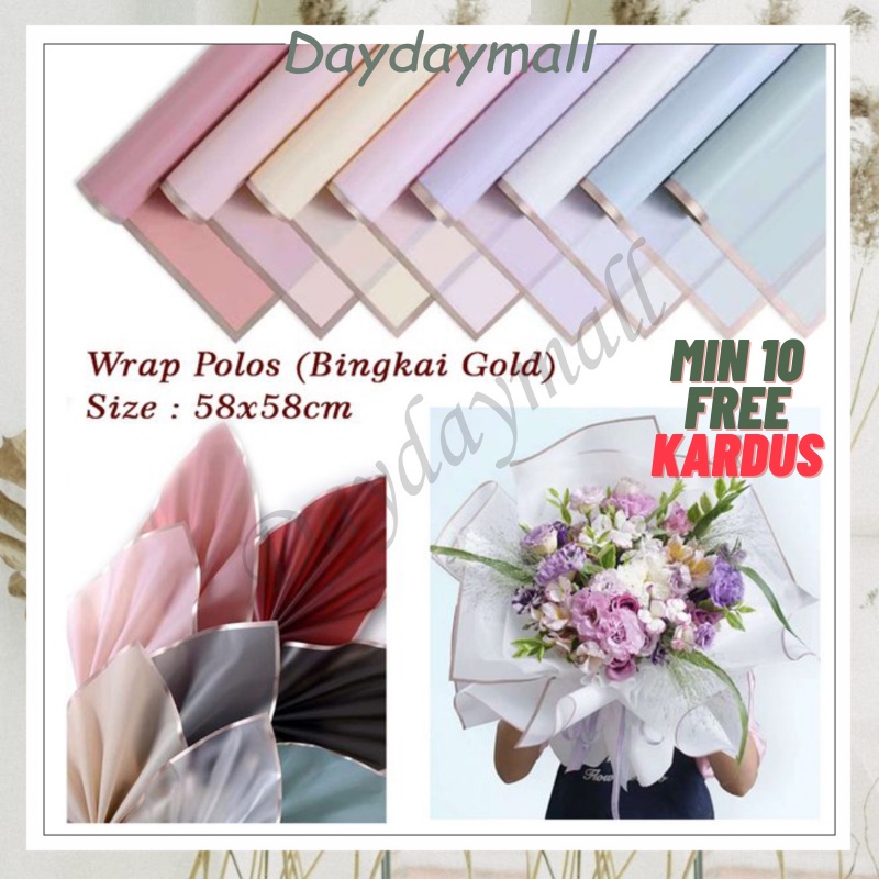 KB10 FLOWER WRAPPING LINE COLOR CELLOPHANE WATERPROOF KERTAS BUKET PEMBUNGKUS BUNGA [1KG=92PCS]