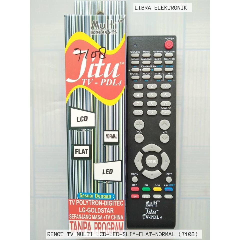 Remot TV Multi Untuk TV Slim Dan Flat