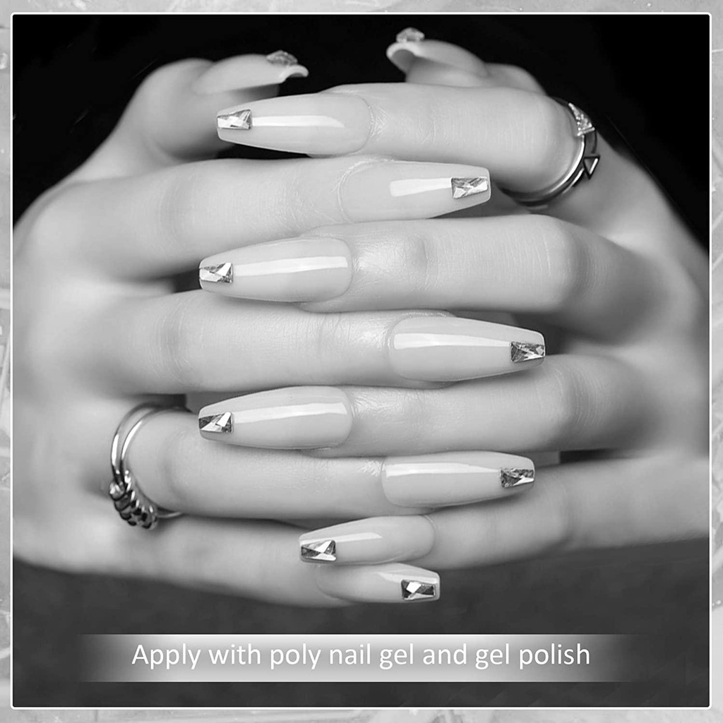 Agustina DIY Nail Art Tips Natural Press on Nails Untuk Paku Ekstensi Peti Mati Akrilik Kuku Palsu