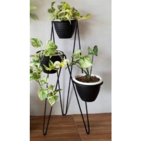 standing pot 3 in 1/rak bunga/ standing pot besi
