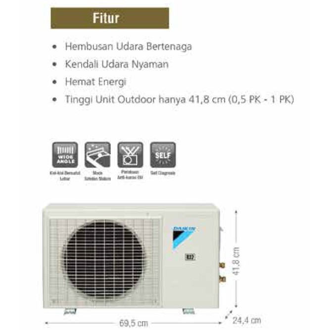 Promo Ac Daikin Ftc25nv14 Standard Thailand 1 Pk R32 Indonesia