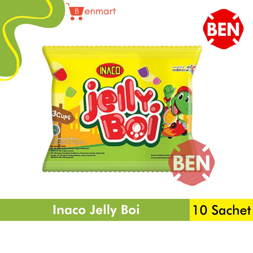 

Inaco Jelly Boi 1 Renceng 10 Sachet 3 Cups Agar Jeli Nata De Coco Buah