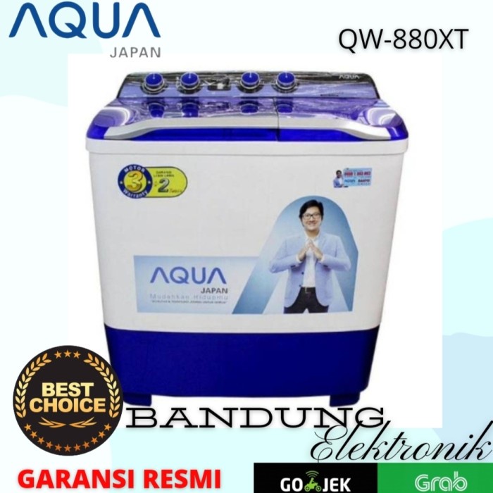 Mesin Cuci 2 Tabung 8 kilo, MESIN CUCI AQUA QW-880XT , QW880XT
