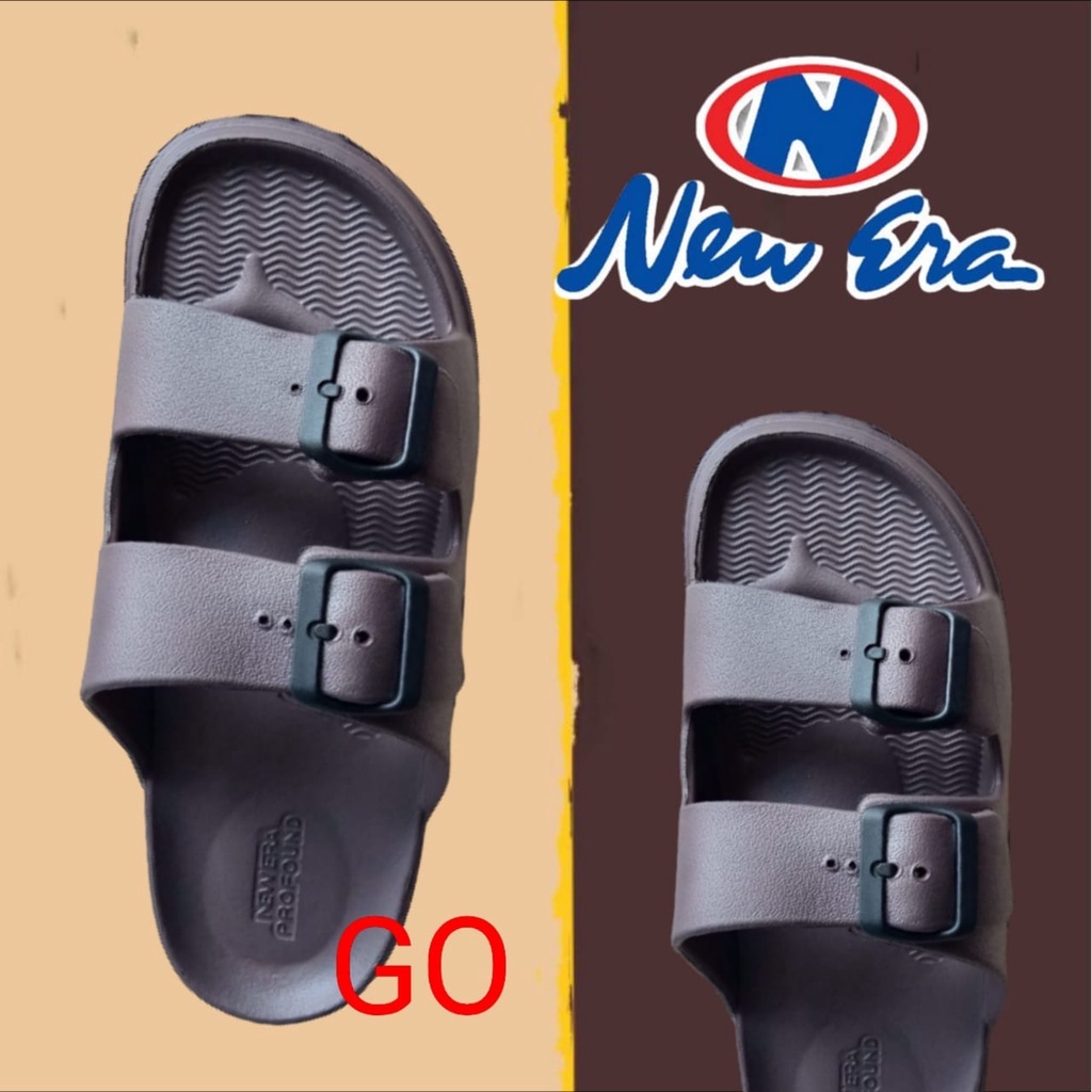 gof NEW ERA MB E 7028 Sendal Pria Ban 2 Gesper Terbaru Sandal Karet Laki Laki Gesper Pinggir Nyaman