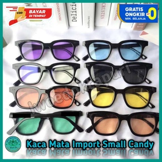Image of Kacamata Small Candy Color GM02 Kaca Mata Hitam Wanita Pria Sunglasses Korean Fashion Kekinian Keren Import Korea Viral Murah Promo Cod Id Surabaya