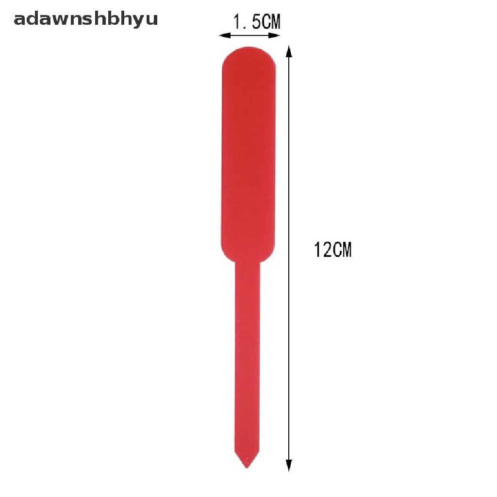 Adawnshbhyu 100PCS Label Tanaman Taman Tag Plastik Tahan Air Penanda Pembibitan Pot Bunga