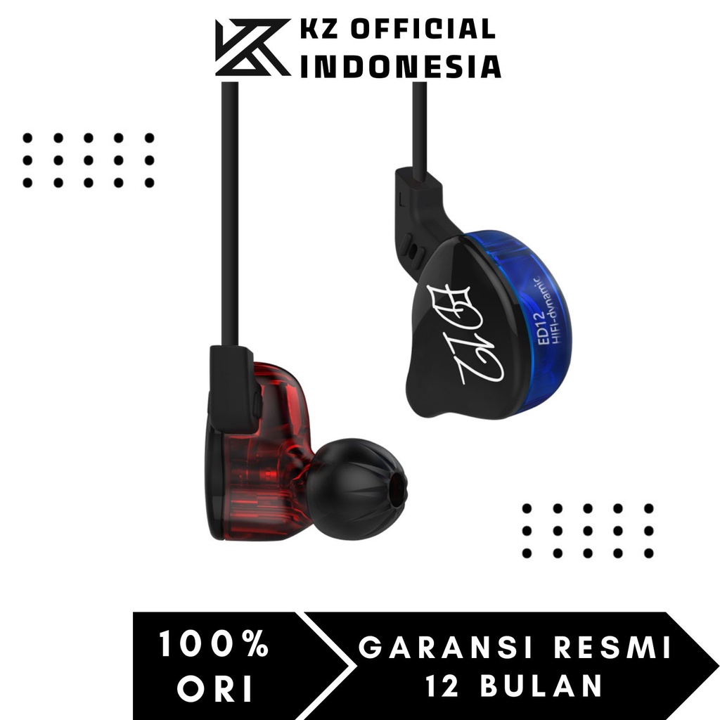 KZ ED12 In Ear Earphone with MIC - Garansi Resmi