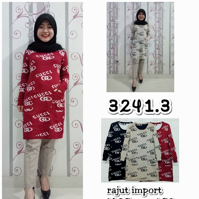 Tunik rajut gucci 3241.3