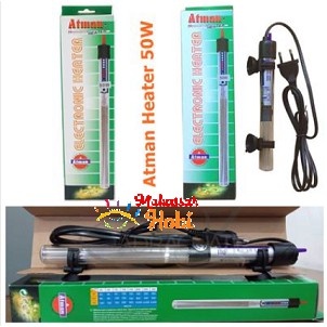 Heater ATMAN 50 Watt Penghangat Pemanas Air Aquarium W 50W 50watt