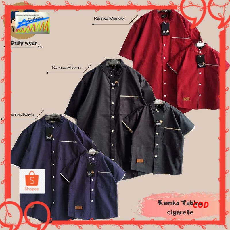 KEMKO CIGARETE  / KOKO ANAK TABINA BISA COUPLE / KEMEJA KOKO / BAJU ANAK / BAJU COUPLE AYAH ANAK CIG