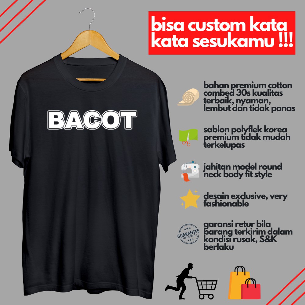 Baju Kaos Tshirt Distro Pria Wanita Cowok Cewek Kata Kata Murah Unik Keren Lucu Jawa Ekspresi Bacot