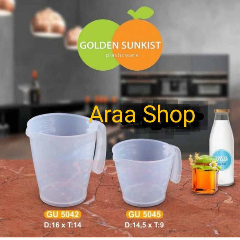 Gelas Takar Ukur 500ml-GU 5045 & Gelas Ukur 1000ml-GU 5042 Golden Sunkist / GelasTeko Takar Golden S
