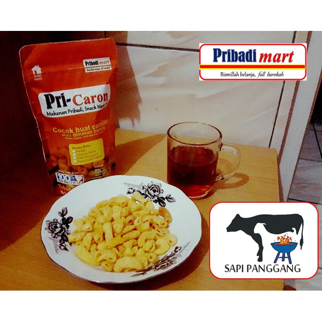 

Pri-Caron Makaroni Snack Macaroni rasa Sapi Panggang