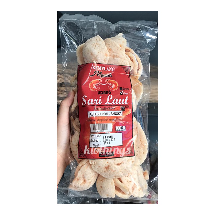 

Kerupuk / Kemplang Oven Udang Mewah Sari Laut 200gr Asli Bangka Belinyu