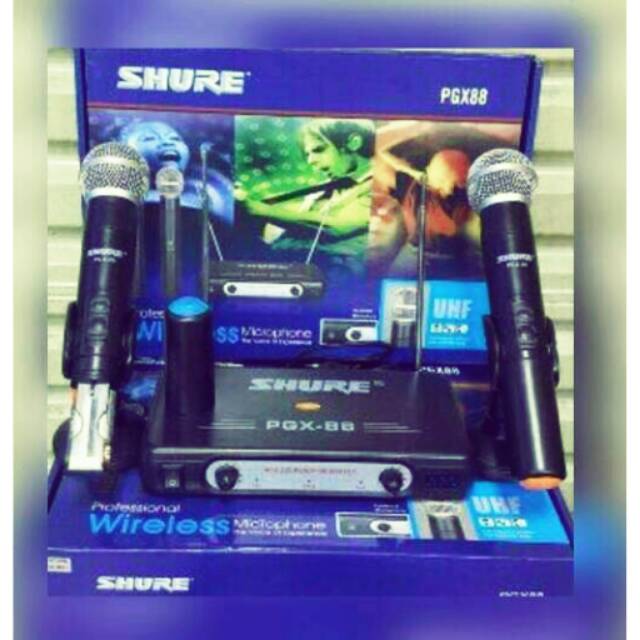 Mic wirelles shure PGX 88 handle mantap