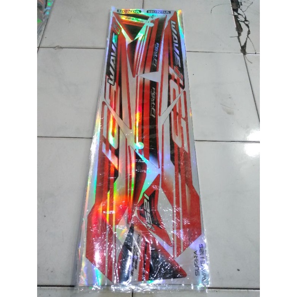 (BISA COD) Striping Supra x 125 Hologram wave 125 i wave 125 s stiker lis striping hologram supra x 