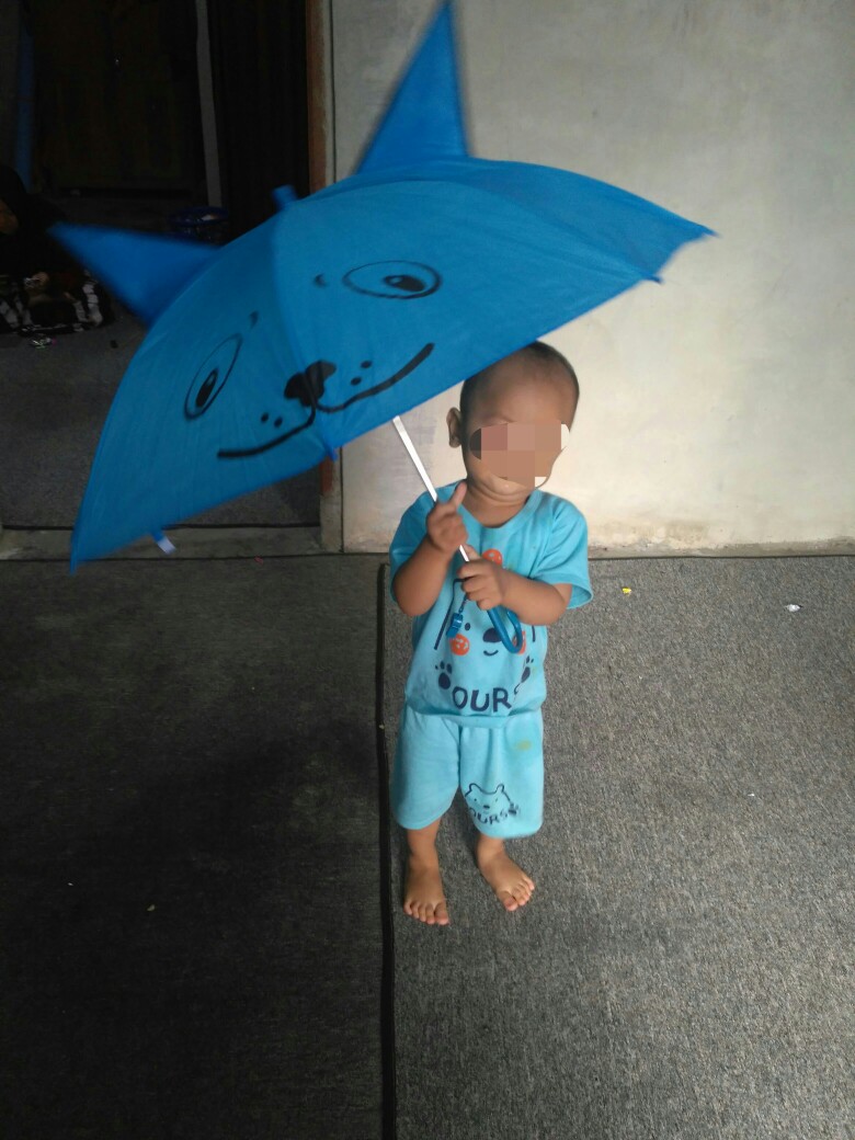Payung Anak [ada Kuping] Model Hewan Warna-warni Lucu