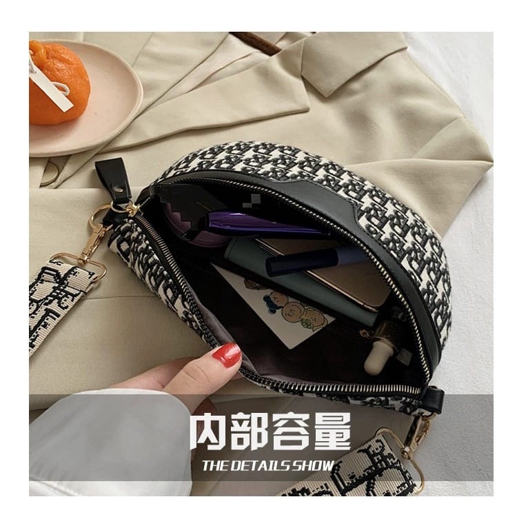 BJ57582 - BLACK/GRAY - TAS SLEMPANG JINJING TOTEBAG HANDBAG SLINGBAG WAISTBAG WANITA FASHION IMPORT MODIS ELEGAN TERMURAH TERLARIS TERBARU BAGSTORE JAKARTA TAS BATAM CR7582 ELJ5881 BQ3347