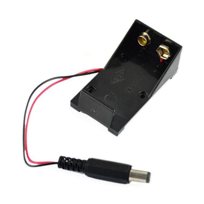 9V Battery Holder Box Case Wire with Plug untuk Arduino baterai kotak