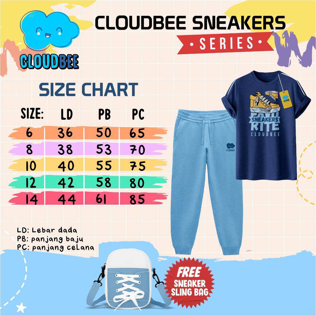 Setelan anak Boy Sneaker Free Slingbag by Cloudbee