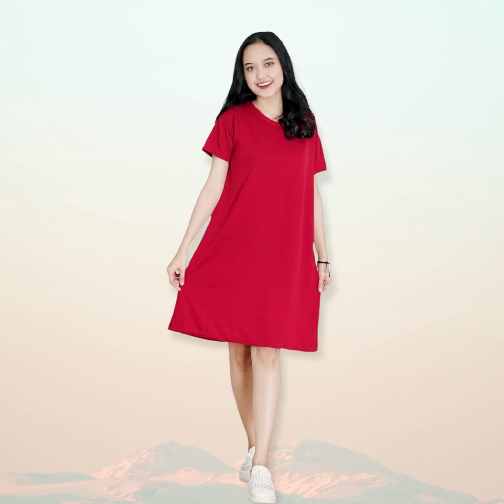 BEFAST - ZFS OOTD Wanita Dress RYKA / MILEY SPANDEK DRESS / Dress Casual Wanita / Dress Lengan Pendek Polos / Dress Santai / Keluaran Terbaru / Fashion Wanita Dress Modis