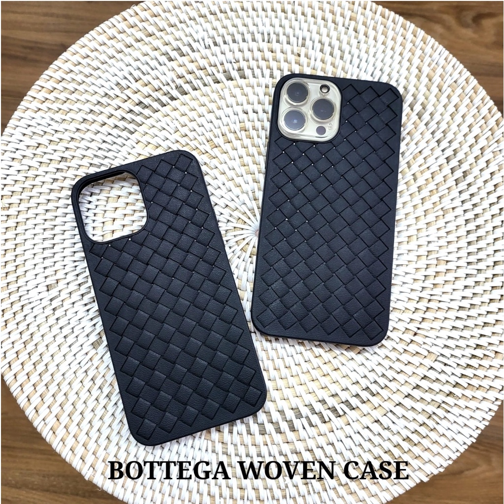 CASE Intreccito VIVO Y12 Y12i Y12S Y15 Y17 Y20 Y20-2021 Y20sG Y20s Y20i Y30 Y30i Y50 Y11 Softcase WOVEN Soft LEATHER-KULIT ITALY Clutch LUXURY ULTRA S Hitam Black Gelap/Woven Veneta Leather Shoulder Design #Luxury Fokus PRO