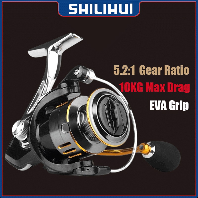 SHILIHUI GW1000-7000 Reel Pancing Drag Max 8kg Bahan Metal Untuk Memancing Di Laut rill 1000 2000 rell 3000 4000 ril rel 5000 Spining 6000 Spinning 7000