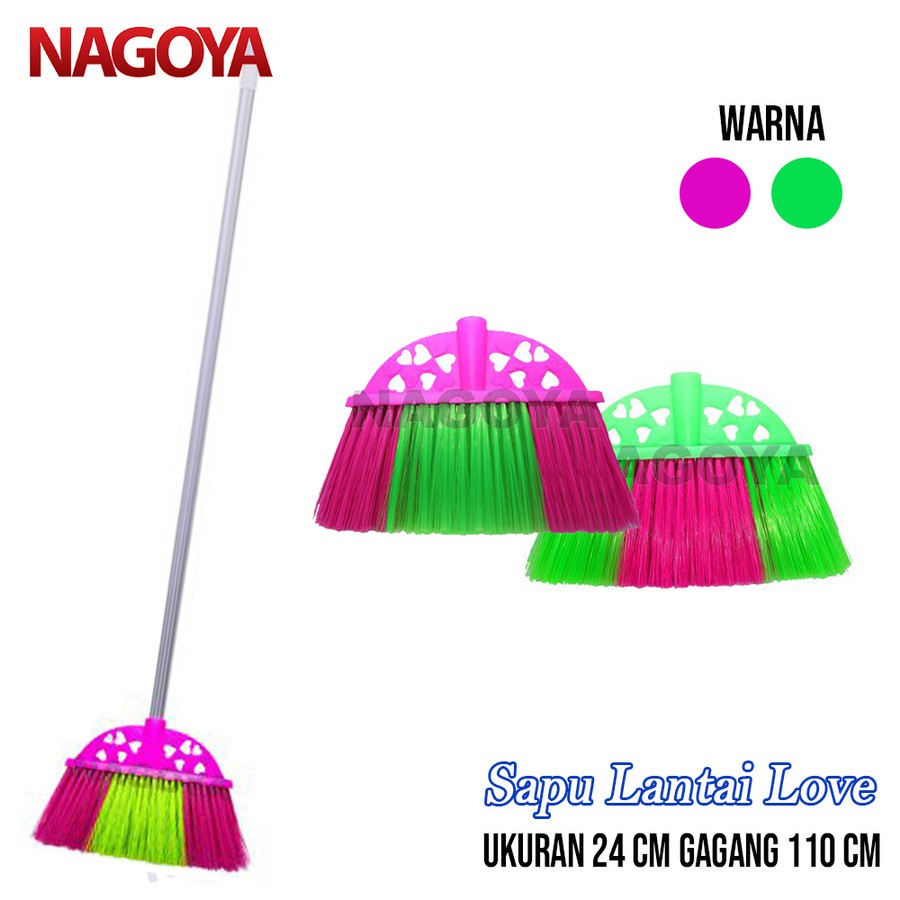 Sapu Nilon Love Sapu Plastik Sapu Lantai Broom Nagoya 826