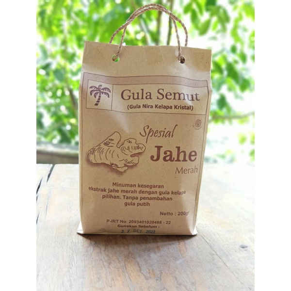 

Gula Semut Jahe Merah Paperbag 200gr/Bubuk/Gula Kelapa
